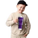 customized tcu horned frogs hexagon armor purple curved tumbler best selling.webp