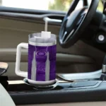 customized tcu horned frogs hexagon armor purple curved tumbler best selling.webp