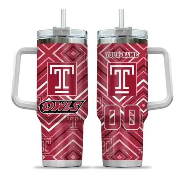 customized temple owls bold diamonds red curved tumbler best selling.webp