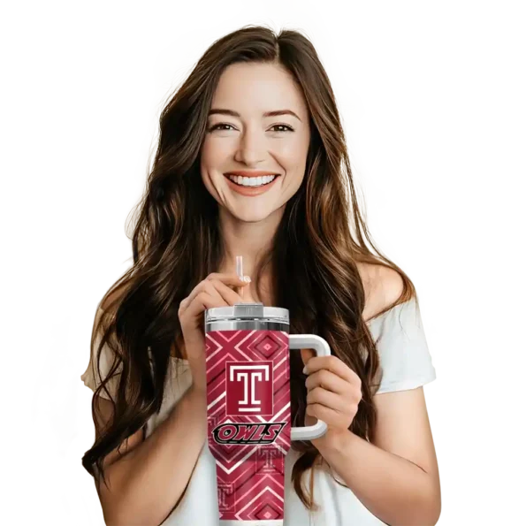 customized temple owls bold diamonds red curved tumbler premium grade.webp