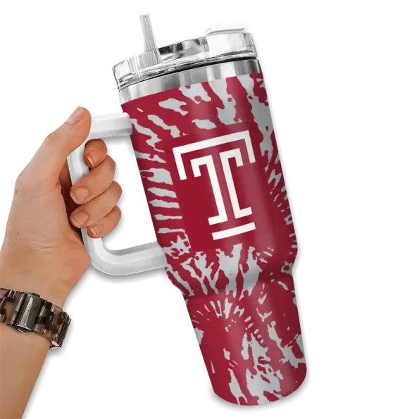customized temple owls burst swirl red curved tumbler fashion forward.webp