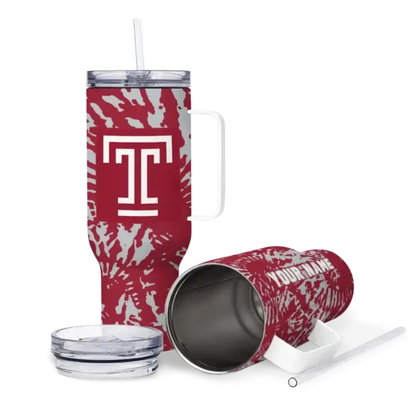 customized temple owls burst swirl red curved tumbler high quality.webp