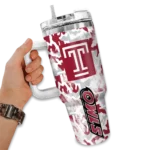 customized temple owls camo mashup red white curved tumbler best selling.webp