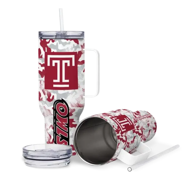 customized temple owls camo mashup red white curved tumbler high quality.webp