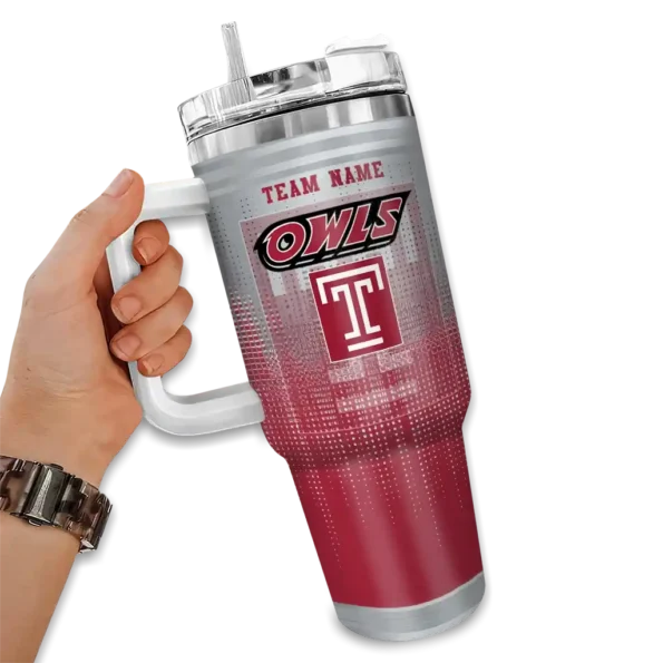 customized temple owls gradient dots red curved tumbler fashion forward.webp