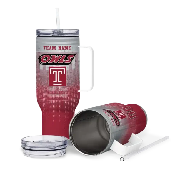 customized temple owls gradient dots red curved tumbler high quality.webp