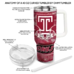 customized temple owls honey streaks red curved tumbler best selling.webp