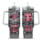 customized temple owls superman shield red gray curved tumbler best selling.webp