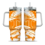 customized tennessee volunteers abstract paths orange curved tumbler best selling.webp