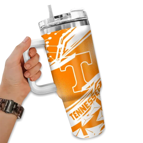 customized tennessee volunteers abstract paths orange curved tumbler fashion forward.webp
