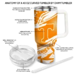 customized tennessee volunteers abstract paths orange curved tumbler best selling.webp