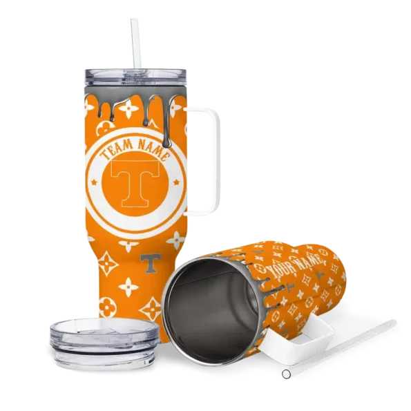 customized tennessee volunteers bullseye drips orange curved tumbler high quality.webp