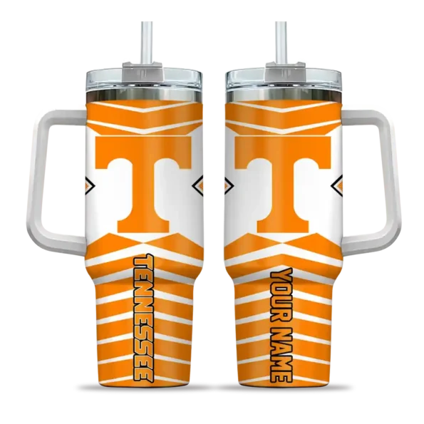 customized tennessee volunteers chevron layers orange curved tumbler best selling.webp