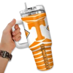customized tennessee volunteers chevron layers orange curved tumbler best selling.webp