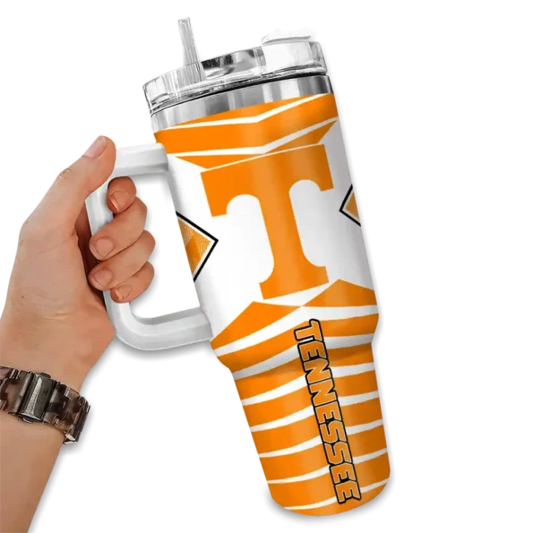 customized tennessee volunteers chevron layers orange curved tumbler fashion forward.webp