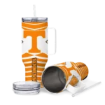 customized tennessee volunteers chevron layers orange curved tumbler best selling.webp