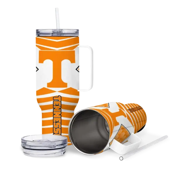 customized tennessee volunteers chevron layers orange curved tumbler high quality.webp