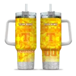 customized tennessee volunteers geometric prism orange curved tumbler best selling.webp