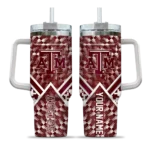 customized texas am aggies chevron angle maroon curved tumbler best selling.webp
