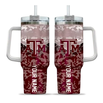 customized texas am aggies chevron stripe maroon curved tumbler best selling.webp