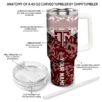 customized texas am aggies chevron stripe maroon curved tumbler best selling.webp