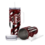 customized texas am aggies claw cut maroon black curved tumbler best selling.webp