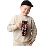 customized texas am aggies claw cut maroon black curved tumbler best selling.webp