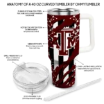 customized texas am aggies claw cut maroon black curved tumbler best selling.webp