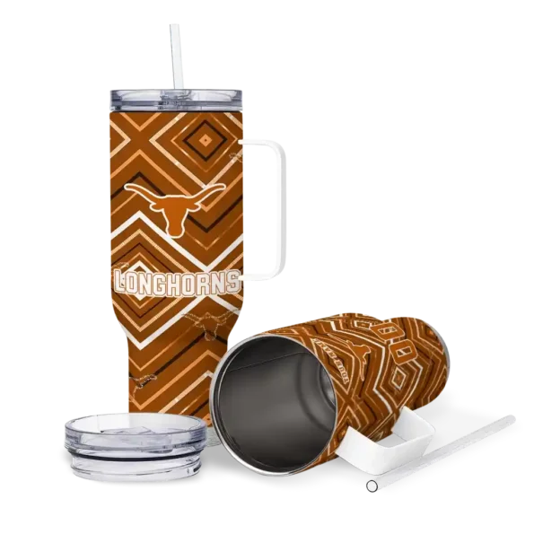 customized texas longhorns bold diamonds orange curved tumbler high quality.webp