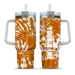 customized texas longhorns burst swirl orange curved tumbler best selling.webp