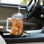 customized texas longhorns burst swirl orange curved tumbler best selling.webp