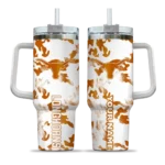 customized texas longhorns camo mashup orange white curved tumbler best selling.webp