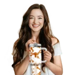 customized texas longhorns camo mashup orange white curved tumbler best selling.webp