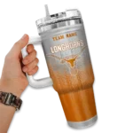 customized texas longhorns gradient dots orange curved tumbler best selling.webp