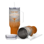 customized texas longhorns gradient dots orange curved tumbler best selling.webp