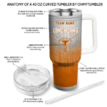 customized texas longhorns gradient dots orange curved tumbler best selling.webp