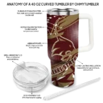 customized texas state bobcats abstract paths maroon curved tumbler best selling.webp
