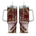 customized texas state bobcats arrow burst maroon curved tumbler best selling.webp