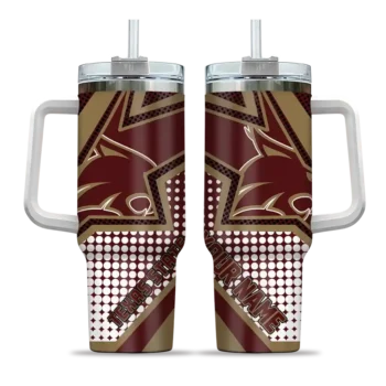 customized texas state bobcats arrow burst maroon curved tumbler best selling.webp
