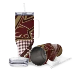 customized texas state bobcats arrow burst maroon curved tumbler best selling.webp