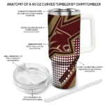 customized texas state bobcats arrow burst maroon curved tumbler best selling.webp