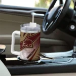 customized texas state bobcats arrow burst maroon curved tumbler best selling.webp