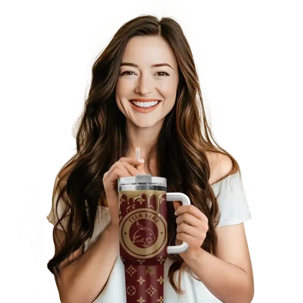 customized texas state bobcats bullseye drips maroon curved tumbler premium grade.webp