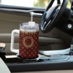 customized texas state bobcats bullseye drips maroon curved tumbler best selling.webp