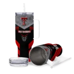 customized texas tech red raiders arrow armor red black curved tumbler best selling.webp