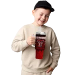 customized texas tech red raiders hex texture red curved tumbler best selling.webp