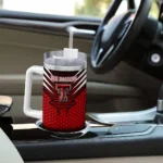 customized texas tech red raiders hex texture red curved tumbler best selling.webp
