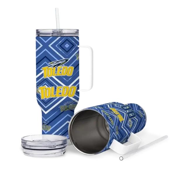 customized toledo rockets bold diamonds blue curved tumbler high quality.webp