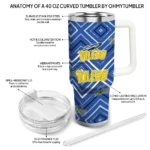 customized toledo rockets bold diamonds blue curved tumbler best selling.webp