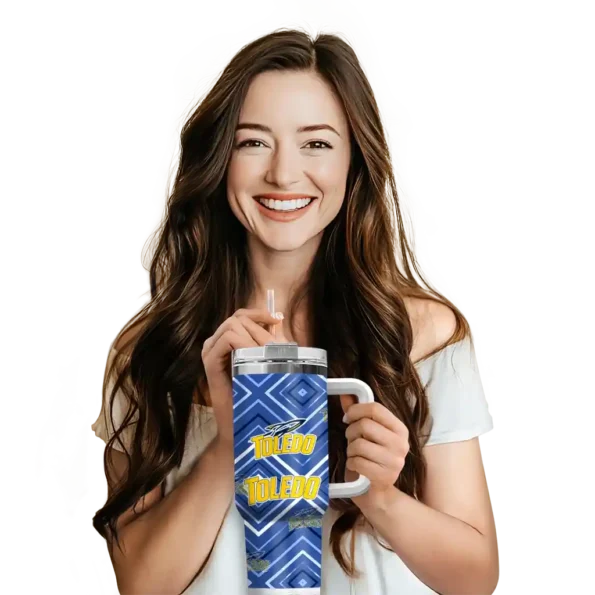 customized toledo rockets bold diamonds blue curved tumbler premium grade.webp